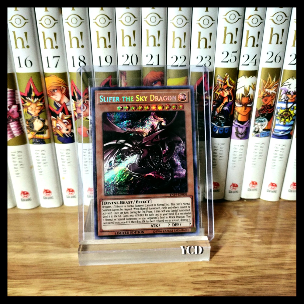 Thẻ bài yugioh chính hãng thần Osiris - Slifer the Sky Dragon (Alternate art) – Prismatic Secret Rare