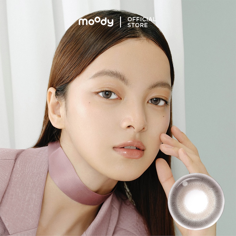 Hộp 2 kính áp tròng MOODY bộ sưu tập Eyespresso màu sắc trắng đào ô long 14.1mm sử dụng hàng quý