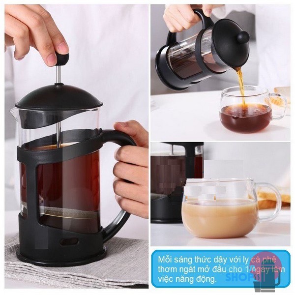 Bình pha cà phê Pháp Lock&amp;Lock French Press bình pha trà dung tích 800ml LLG018 LLG019