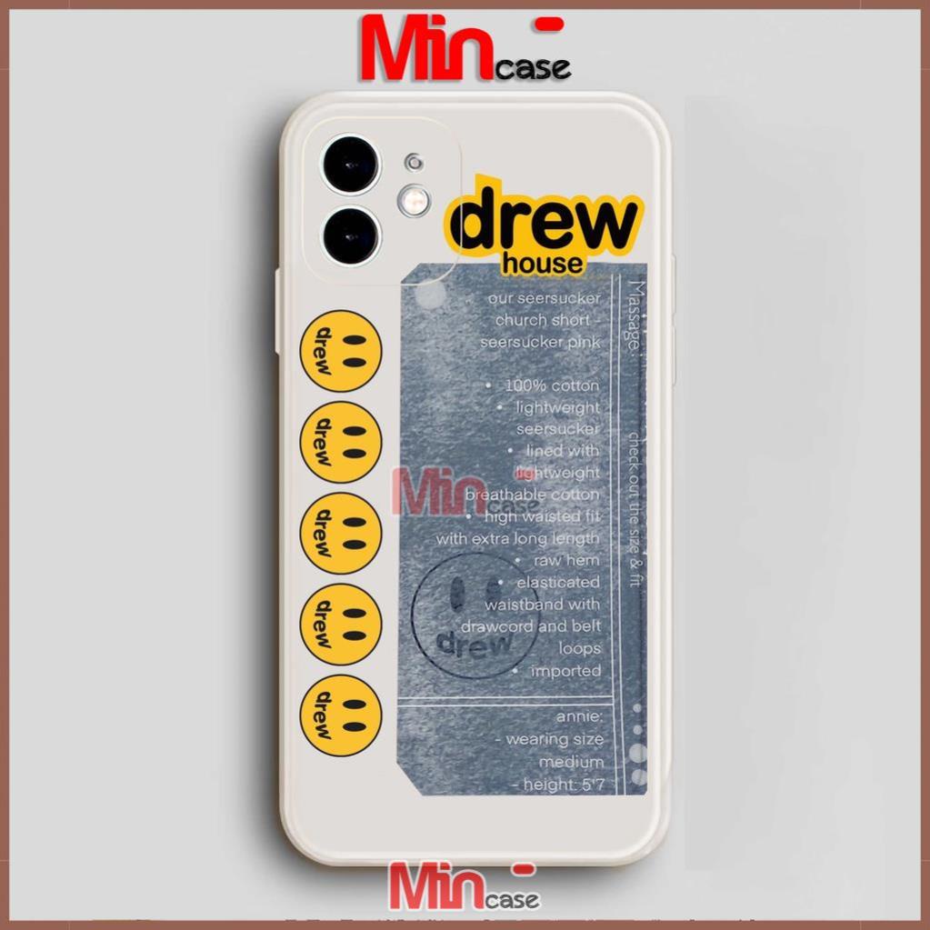Ốp lưng iPhone Drew cạnh viền vuông silicon mềm dẻo cho iphone 6/6s/7/8/X/XS/XR/11/12/13 Pro Plus Max cute dễ thương đẹp