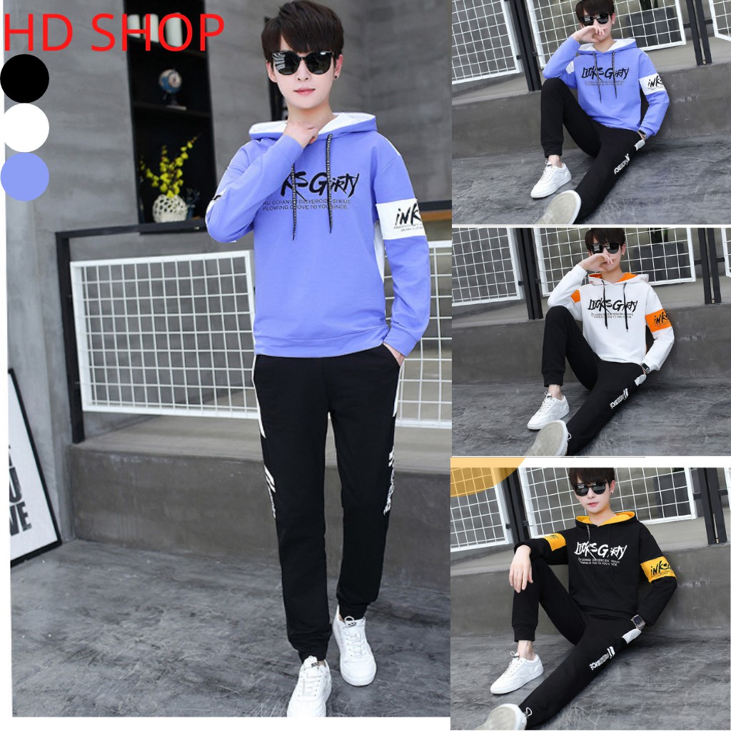 Bộ Nam Thu Đông Dài Tay - Áo Thun Nam Dài Tay Quần Dài Nam Unisex Chất Nỉ Cotton - HD Shop Quần Áo Thời Trang