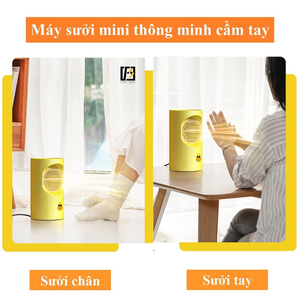 Quạt sưởi ấm mimi, máy sưởi ấm mini ấm tiết kiệm điện Golden Duck