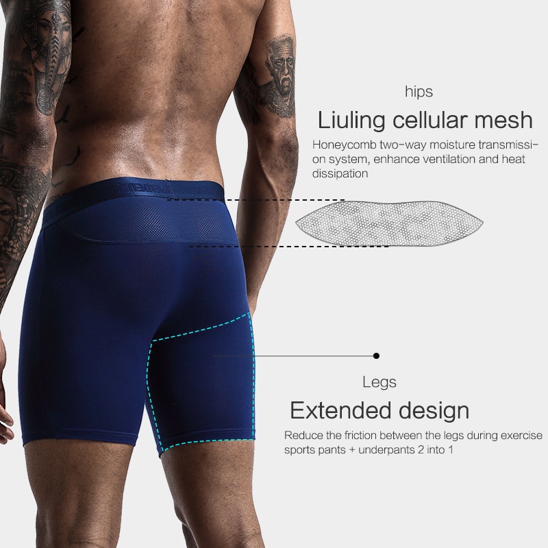 Quần Lót Boxer Dài Thoáng Khí Thoải Mái Thời Trang Cao Cấp Cho Nam 189