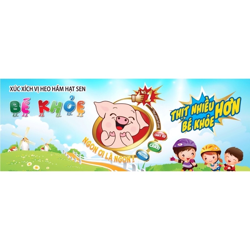 Combo 5 Gói Cây Xúc Xích Bé Khỏe Heo Hầm Hạt Sen Xuxifarm 105g