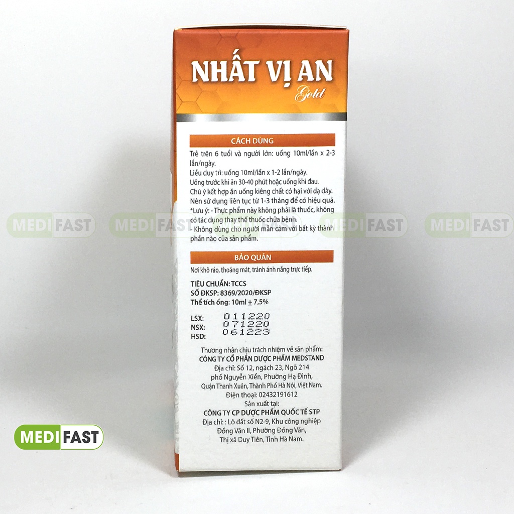 Nhất Vị An Gold hộp 15 gói Gel giảm đau dạ dày từ chè dây, mật ong, cam thảo, tam thất  - Không còn nỗi lo đau dạ dày