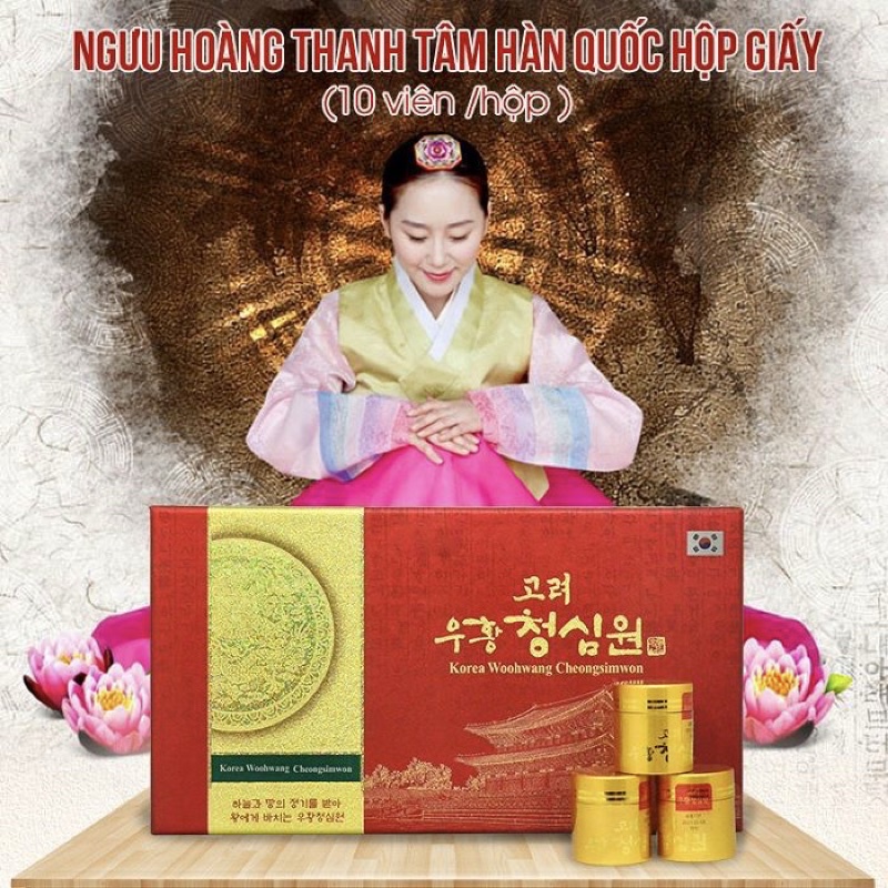 An Cung Ngưu Hoàng THANH TÂM - KOREA WOOHWANG CHEONGSIMWON [Tăng Cường Lưu Thông Máu Hỗ Trợ Giảm Nguy Cơ Tai Biến]