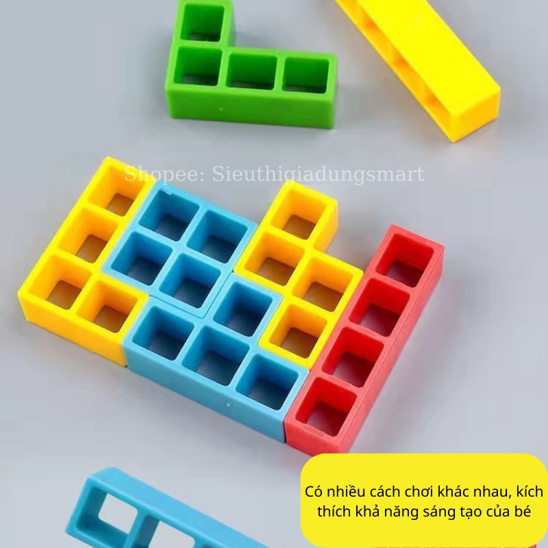 Đồ chơi khối xây dựng xếp tháp thăng bằng giáo dục sớm cho trẻ