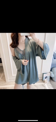 Váy ngủ chất liệu satin lụa ren hàng nhập