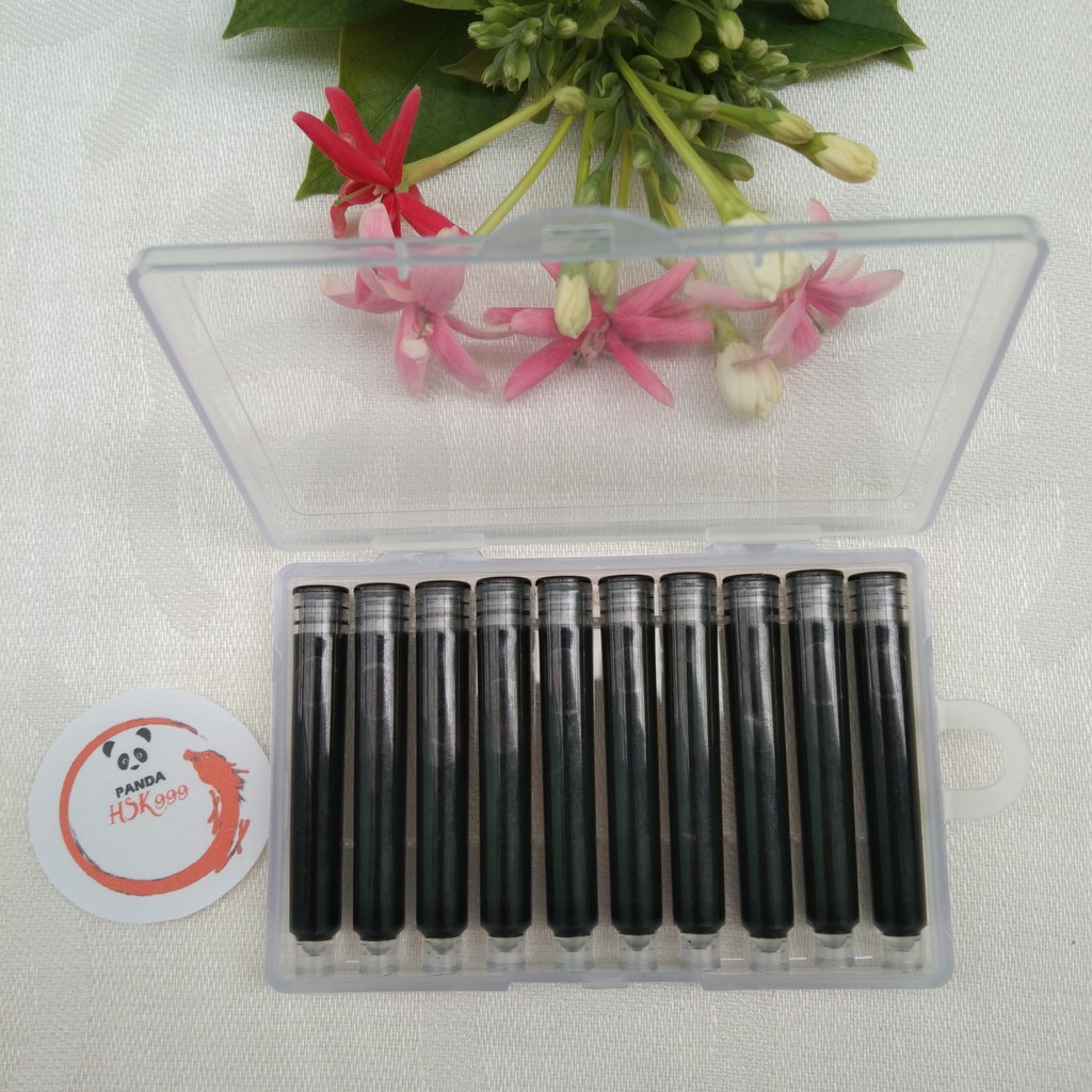 Combo 10 Ống Mực Sử Dụng Cho Các Loại Bút Máy Luyện Viết Chữ Hán Luyện Viết Tiếng Trung Nhật Hàn