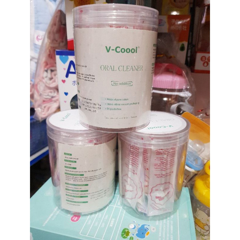 Hộp 30 Chiếc  Rơ Lưỡi Vcool Tiện Lợi Vệ Sinh Răng Miệng Hàng Ngày Cho Bé