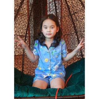 Bộ đồ mặc nhà Pijama bé gái họa tiết phi hành gia