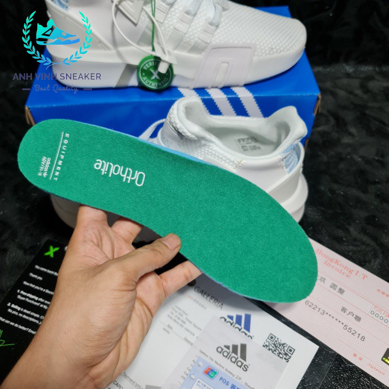 Giày EQT Bask ADV Trắng Sọc Xanh Nam Nữ