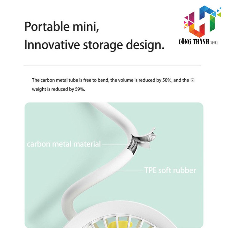 [Hàng Chính Hãng] Quạt Jisulife Mini Cầm Tay /Đeo Cổ Sạc USB Tiện Lợi Chất Lượng Cao | BigBuy360 - bigbuy360.vn