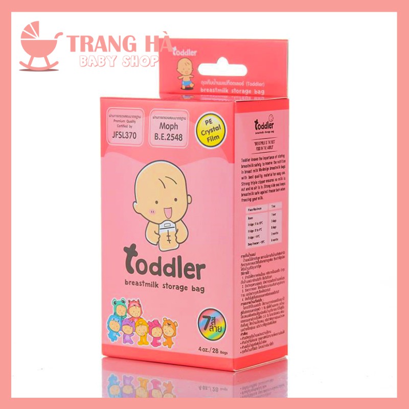 Siêu Sale Hộp 30 Túi Trữ Sữa Toddler 3 Khóa Zip Dung Tích 120ml