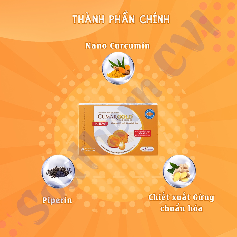 Hỗ Trợ Đau Dạ Dày Lành Nhanh Vết Loét CumarGold New Hộp 30 Viên