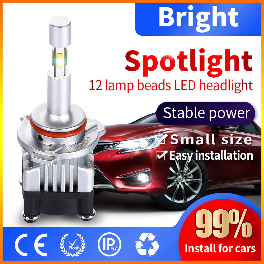 Bóng Đèn Pha Led 360 Độ H1 H7 H3 H8 H9 H11 9012 9005 9006 55w R8 Ip68 12v Cho Xe Hơi