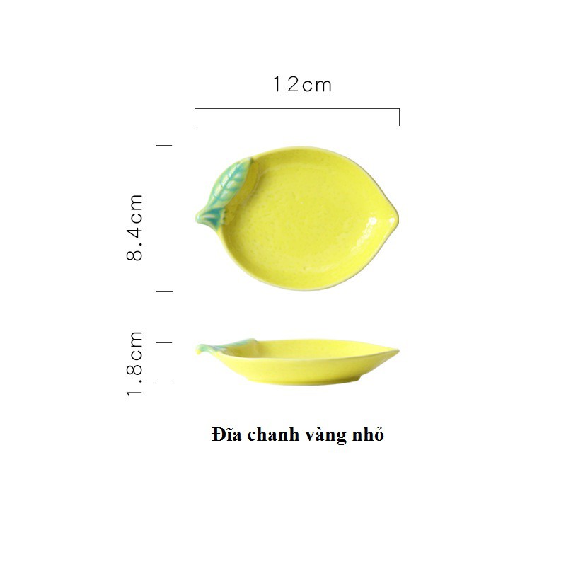 Bát cốc đĩa múi cam chanh vàng, sứ vẽ tay bộ đồ bàn ăn: 3.7.19