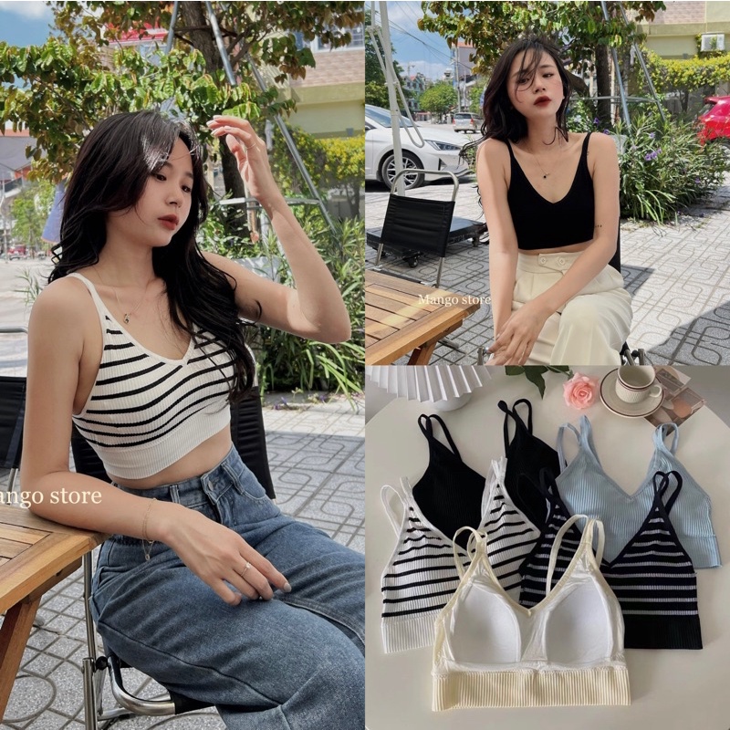 ÁO BRA LEN TĂM CÓ ĐỆM NGỰC 0406 hàng quảng châu
