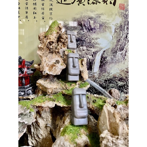 Mặt tượng giả đá trang trí tiểu cảnh non bộ, hồ cá, bán cạn