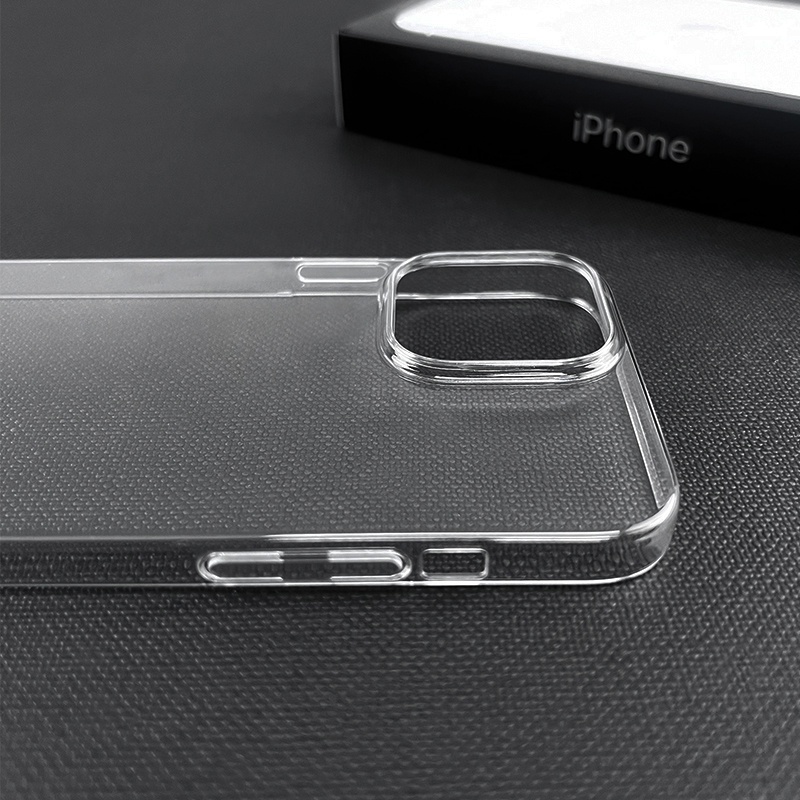 Ốp Điện Thoại PC Cứng Trong Suốt Bóng Cho iPhone 14 13 12 11 Pro XS Max Mini XR X 8 7 6 6s Plus SE 2022 2020