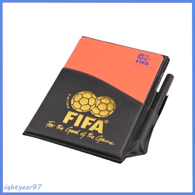 Sổ Tay Trọng Tài Bóng Đá Thể Thao Có Ngăn Đựng Thẻ Đỏ Và Vàng Kèm Bút