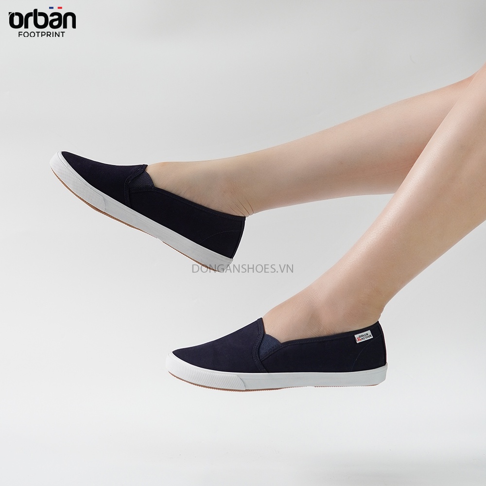 Giày Slipon Thời Trang D&amp;A L1726 Đen và Xanh chàm