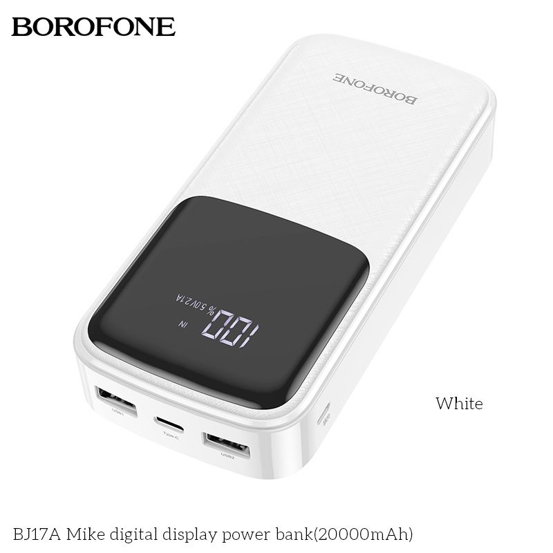 Sạc Dự Phòng Borofone 20000 Mah BJ17A Hàng Chính Hãng, Hỗ Trợ Sạc Nhanh, Độ Bền Cực Cao, Pin Chuẩn. Bảo Hành 12 Tháng
