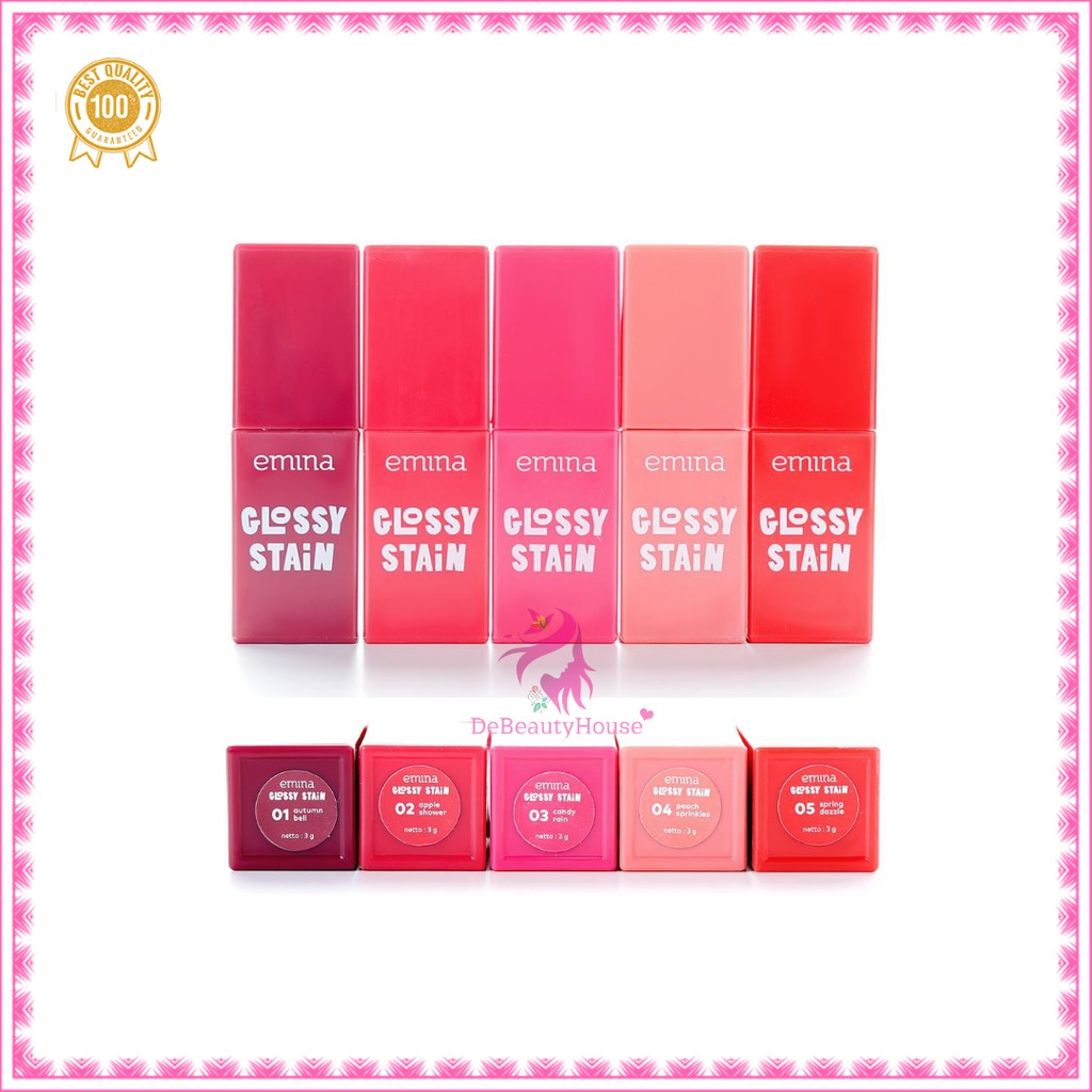 (hàng Mới Về) Son Bóng Emina Màu Sắc Tươi Tắn Giữ Màu Tốt Bền Lâu Trôi