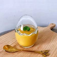 Hũ thủy tinh hình quả trứng làm bánh pudding, sữa chua cho bé