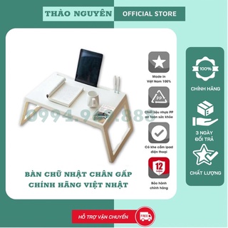 Mua  Hàng Chính Hãng  Bàn học gấp gọn nhựa Việt Nhật có khe cắm Ipad  bàn học làm việc thông minh -gọn gàng -siêu tiện lợi