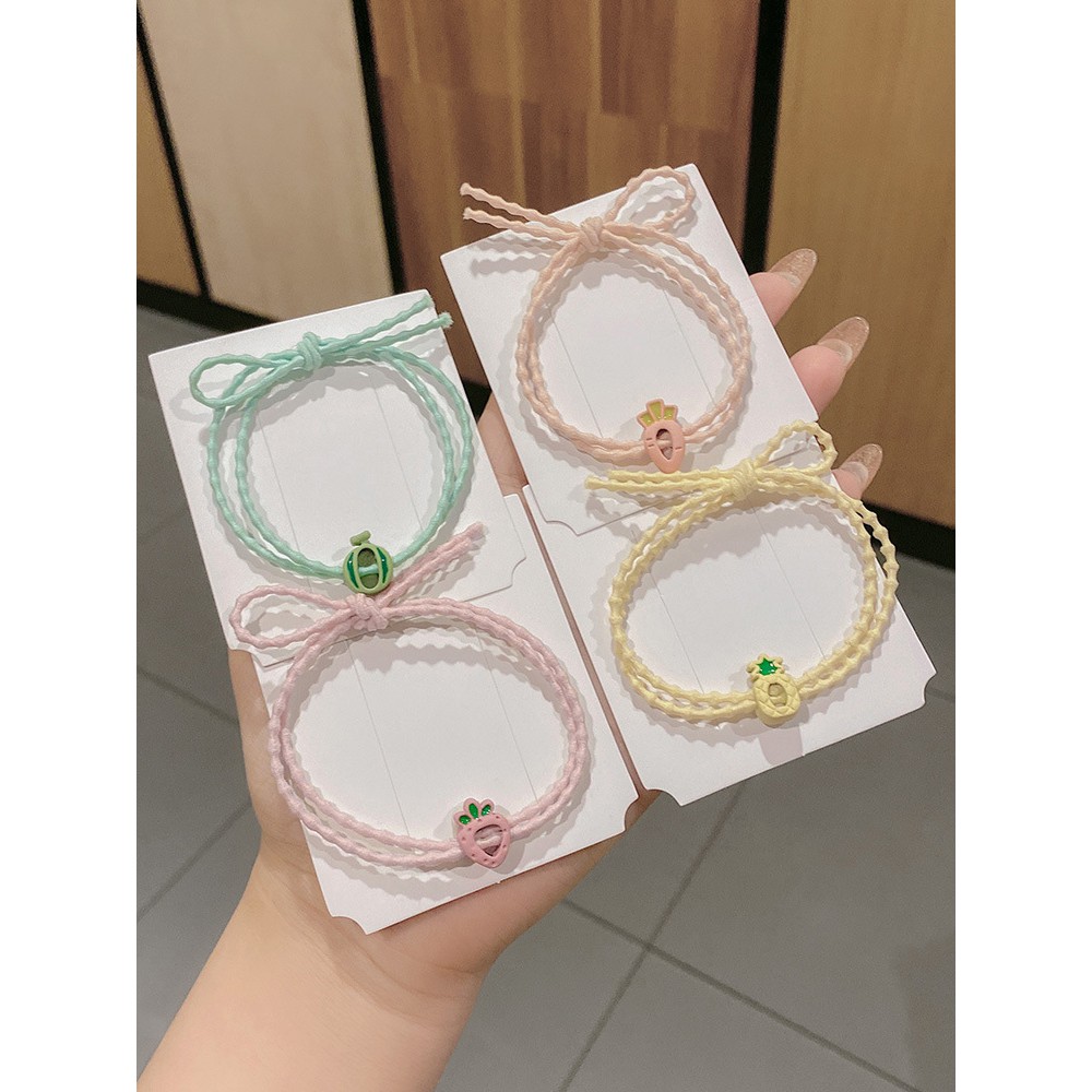 Dây buộc tóc co giãn hình các loại trái cây dễ thương đáng yêu cho nữ