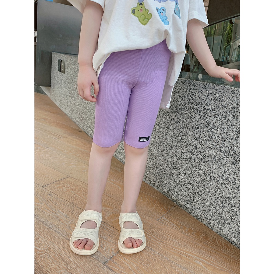 Quần legging co giãn màu kẹo thời trang mùa hè phương Tây 2021 cho bé gái