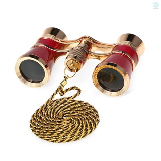 Bf 3 × 25 Vintage Opera Kính Mini Theater Ống nhòm Ống nhòm nhẹ gọn có dây chuyền Hộp đựng và vải làm sạch cho người lớn Trẻ em