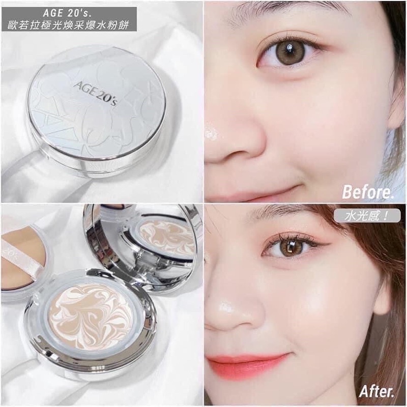 Phấn nền + kèm lõi lạnh che phủ dưỡng ẩm Age's 20 Essence Cover Pact Original SPF 50+ PA+++ | BigBuy360 - bigbuy360.vn