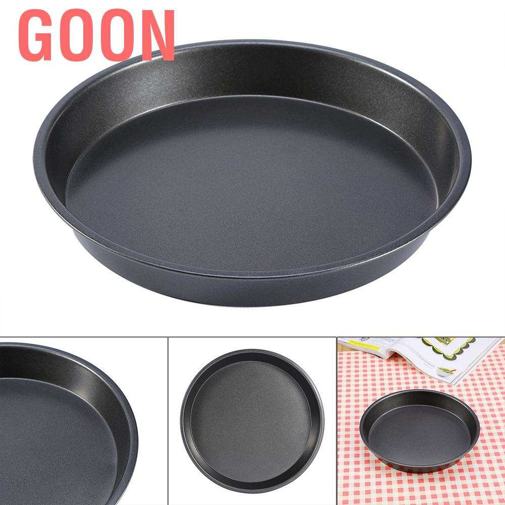 Khuôn Nướng Bánh Pizza Chống Dính Hình Tròn Bằng Thép Carbon 8 Inch