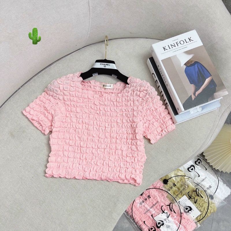 🌺 Áo croptop xốp vuông ngắn tay xịn xò mẫu siêu hót 🌺
