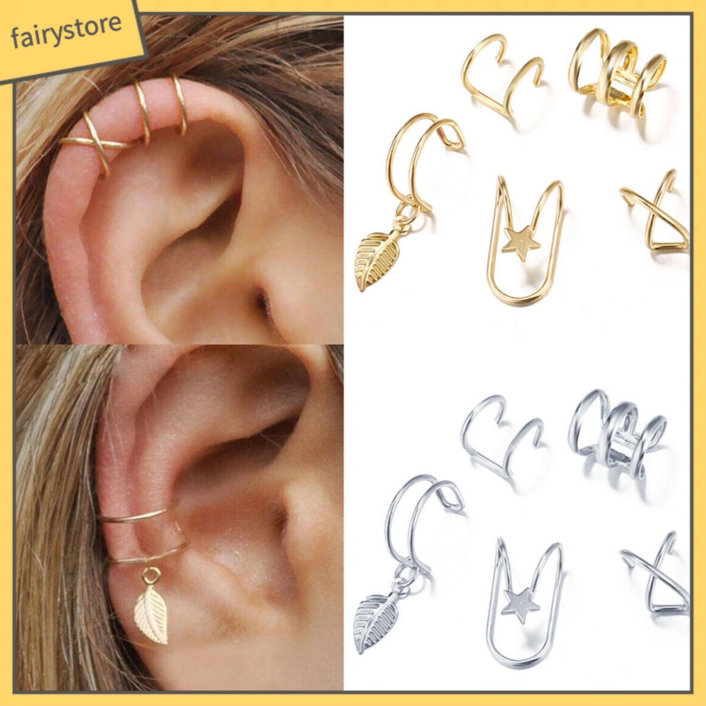 Set 5 Khuyên Tai Chữ U Cá Tính Cho Nữ