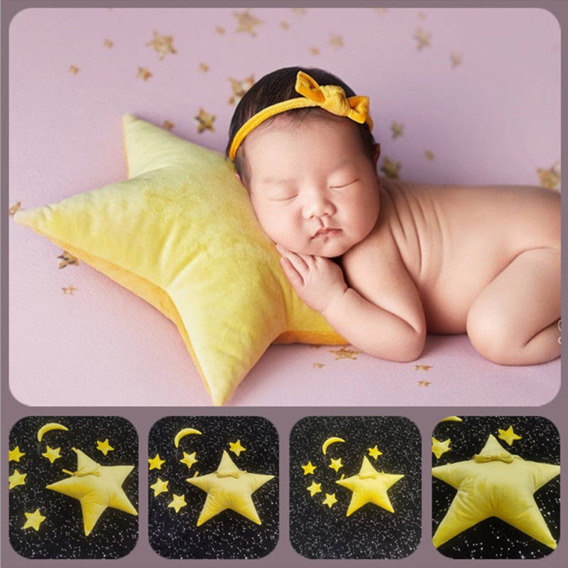 Bộ 8 gối hình ngôi sao dùng làm đạo cụ chụp ảnh cho bé sơ sinh