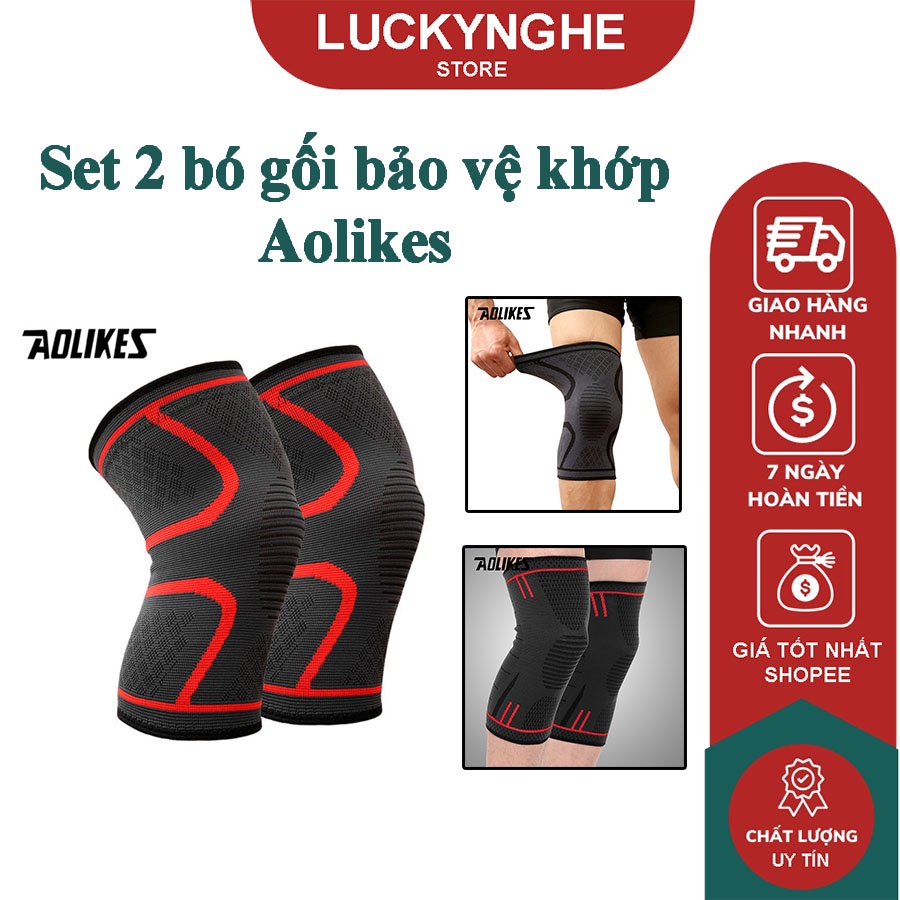 Set 2 cái bó gối đàn hồi bảo vệ khớp Aolikes