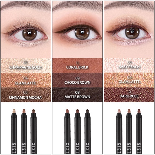 SISTERANN Double Effect Waterproof Eye Pencil 1+1+1 set 1.5g | BigBuy360 - bigbuy360.vn