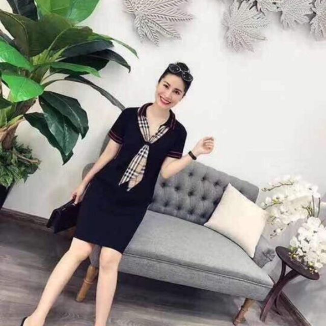 Váy len cổ đức kèm nơ