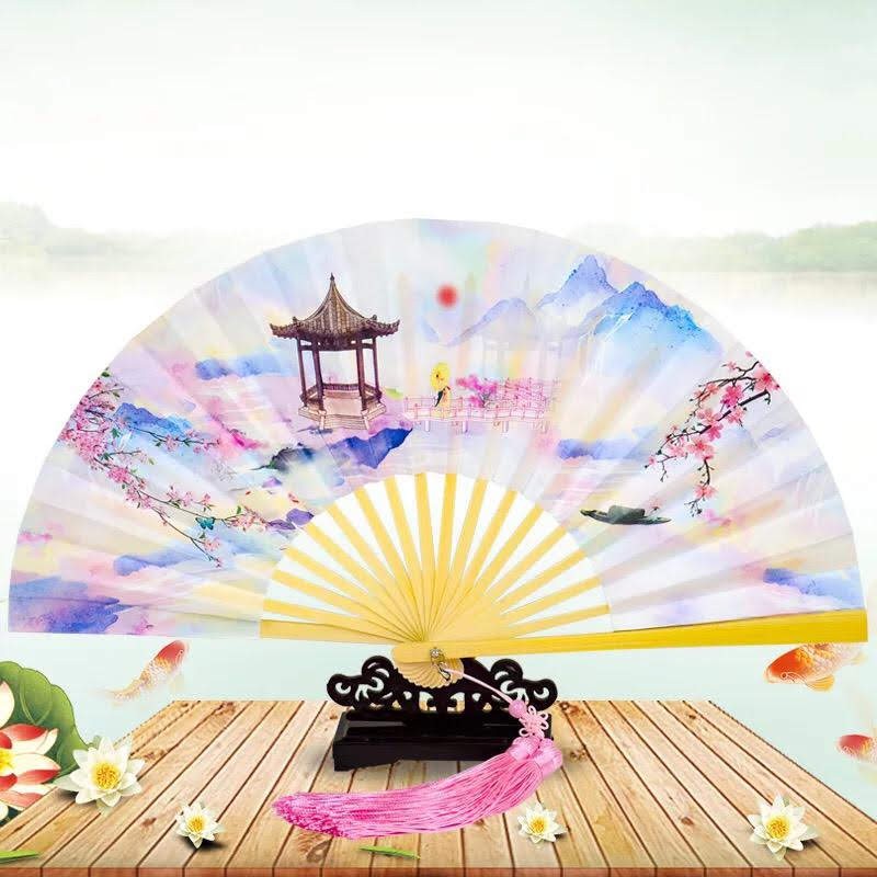 Quạt xếp Tam Sinh Tam Thế( có sẵn)