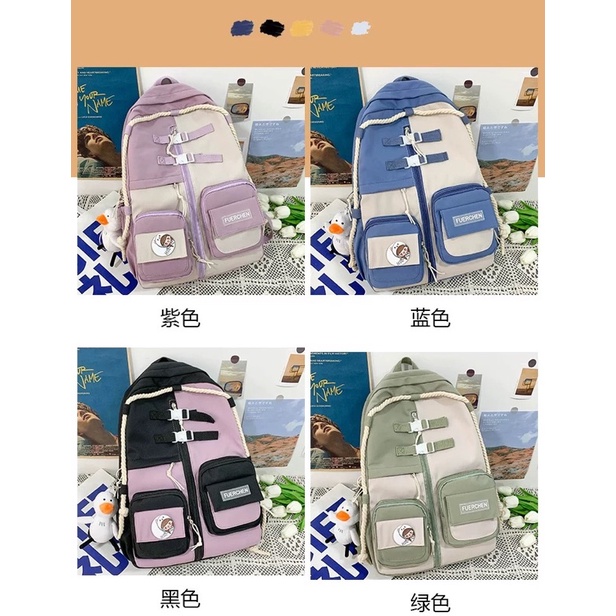 balo dù phong khách Hàn , chất dù bền nhẹ chống nước