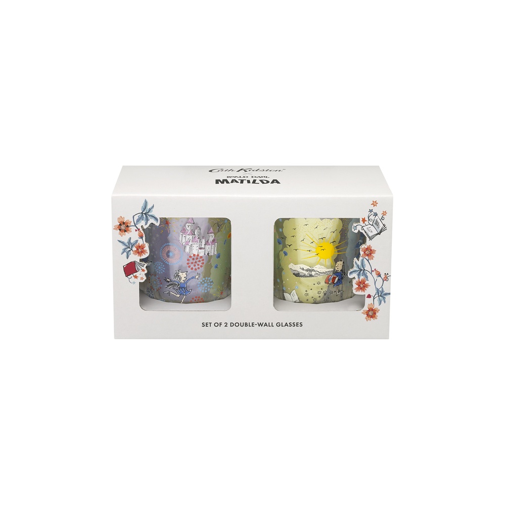 Cath Kidston - Bộ 2 ly/Set of 2 Double Wall Glasses - New Worlds Scenic - Multi -1046045