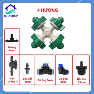 Béc phun sương tưới cây 4 hướng xanh , béc tưới phun sương