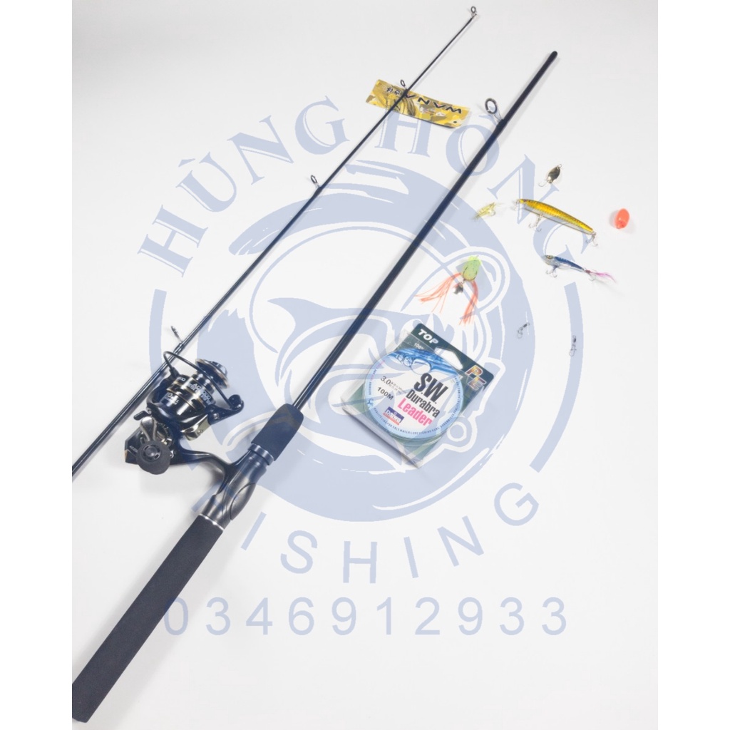 Bộ Combo Cần Câu Lure  Máy Đứng 1 Ngọn Kèm Máy Và Phụ Kiện_Cần Câu Lure