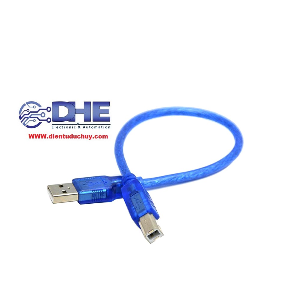 CÁP USB NẠP CHƯƠNG TRÌNH CHO MẠCH UNO R3, MEGA2560 - TYPE B -DÀI 30CM