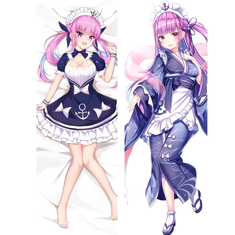 Vỏ Gối Ôm In Họa Tiết VTuber Minato Aqua Usada Pekora Dakim Sakura Cỡ 50 * 150cm