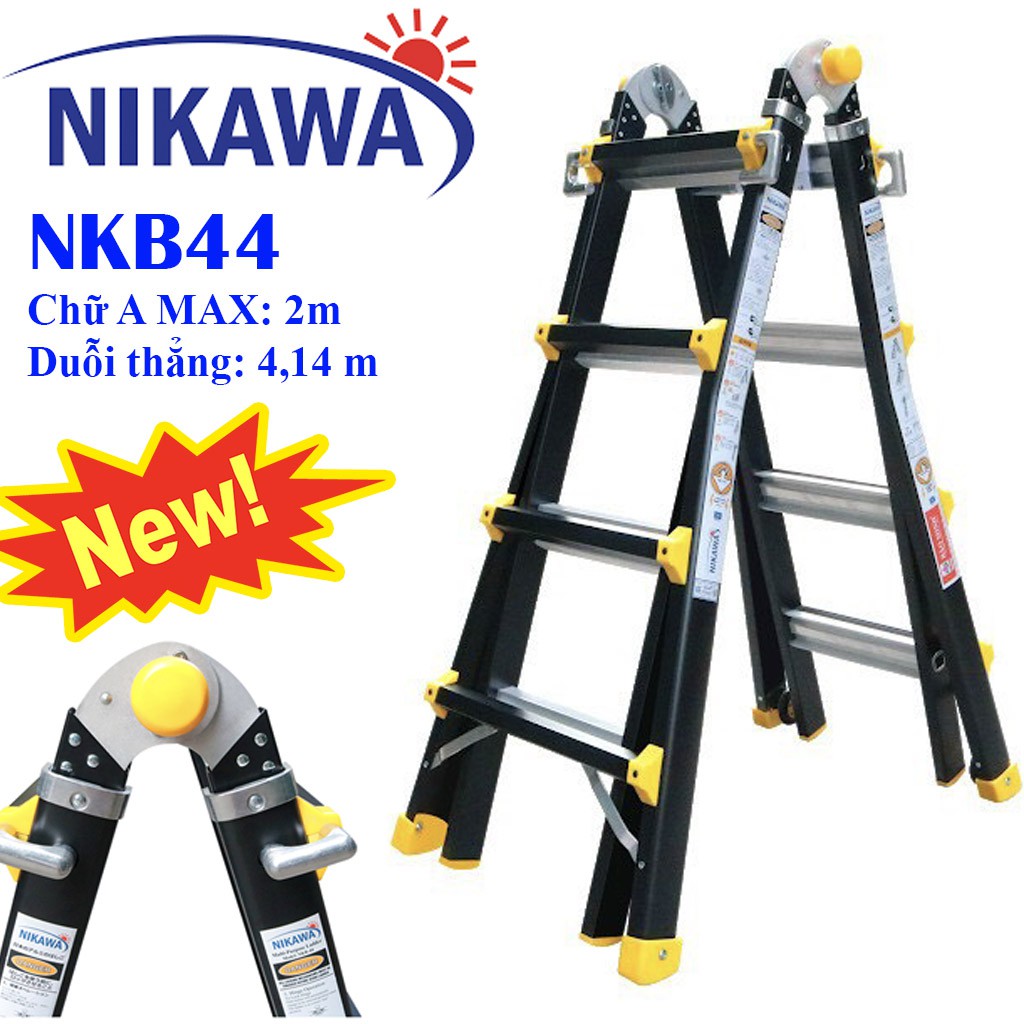 Thang nhôm gấp trượt Nikawa Nhật Bản NKB44 - 4,3m