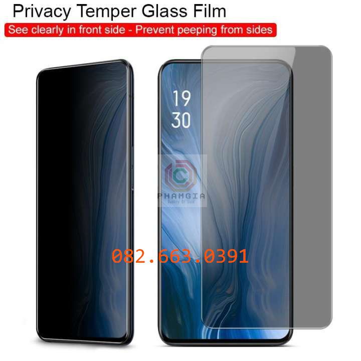 Dán cường lực chống nhìn trộm Oppo Reno / reno10x / reno 3 / reno 3pro / reno 2f / reno 2z dẻo nano